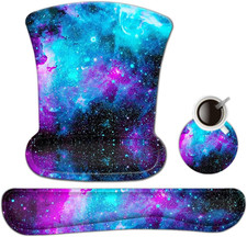 Ergonomic Galaxy Keyboard & Mouse Wrist Rest Set for Comfort & Pain Relief picture