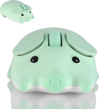Cute Pig Design Wireless Mouse - Dual Mode Bluetooth & USB, Silent Operation, Er picture