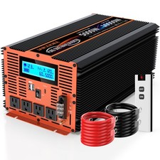 5000 Watt Pure Sine Wave Power Inverter 12V DC to 110V 120V Converter for Fam... picture