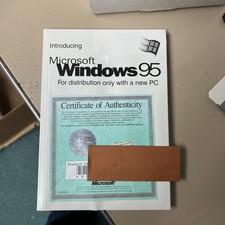Vintage Microsoft Windows 95 ORM Certificate Of Authenticity Sealed + Boot Disk  picture