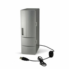 USB Mini Fridge Dual Function Mini Fridge with LED Lights Portable for Students picture