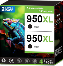 950XL Black Ink Cartridges Replacement for HP 950 ink Cartridges Combo Pack picture