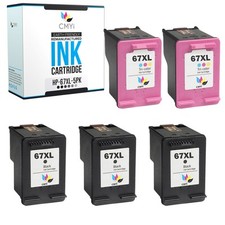 CMYi 5PK Compatible HP 67XL Printer Ink Cartridges for DeskJet 4132e 4133e 4152e picture