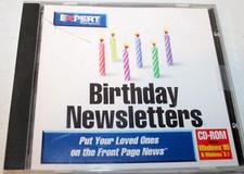 Birthday Newsletters by Expert Software (PC CD-ROM, 1995) Windows 95/3.1 picture