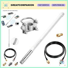 Waterproof 5.8dBi Fiberglass Antenna 915MHz with 20Ft Extension Cable for LORA32 picture