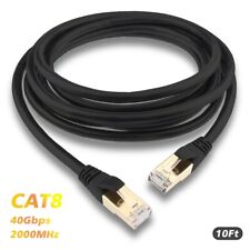 3ft 6ft 10ft 15ft Cat 8 Ethernet Cable LAN Patch Cord Lot - S/FTP & Ultra Speed picture