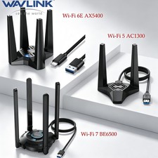 WAVLINK WiFi 7/6E/5 USB3.0 Adapter Tri Band Dual Band High Gain Antennas for PC picture