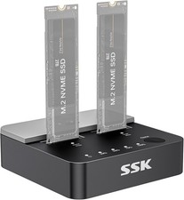 SSK Dual Bay M.2 NVMe SSD Dock DK201 picture
