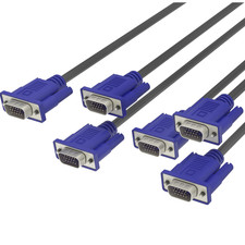 5Ft VGA Cable, 3-Pack High Speed 1920X1080 FHD 60Hz, Male-To-Male 1.5M Length Ge picture