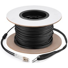 Threlaco 500ft (150 Meters) OM3 Fiber LC to LC Multimode Outdoor Armored Fibe... picture