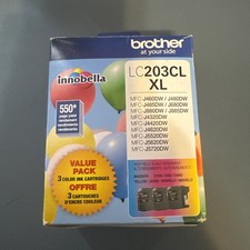 Brother LC203CL XL 3-Pack Color Ink Cartridges Magenta Cyan Yellow Exp: 05/22 picture