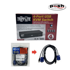 NEW Tripp-Lite B006-VU4-R  4Port USB KVM Switch W/ USB Cable P758-006 included picture