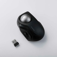 ELECOM bitra M-MT2MRSABK Wireless Handheld Trackball Mouse Thumb Portable Black picture