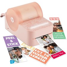 HP Sprocket Panorama Instant Label Photo Printer Zink Paper Prints - Pink picture