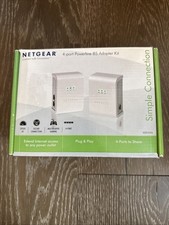 Netgear 85 Mbps Powerline Ethernet Switch Kit XEB1004-100NAS New Open Box picture