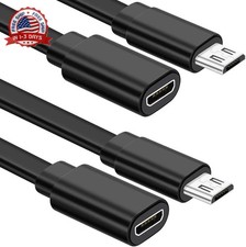 2 Pack Micro USB Extension Cable 10 ft/ 3 Meters Male to Female Extender picture