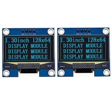 2 PCS 1.3 Inch Blue OLED Display Module I2C 128x64 LCD Screen H1106 Board picture