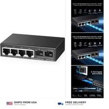 Binardat 4 Port 2.5G Web Managed Switch with 2x10G SFP+ Slot, Ultra-Mini Size... picture