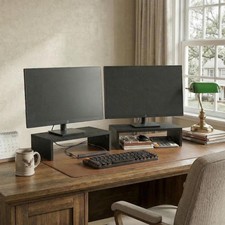 Furinno CLASSIC Monitor Stand Riser Set of 2, 15.7