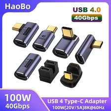 USB4 40Gbps USB-C 90 Degree Adapter 100W Fast Charging 8K60Hz OTG Converter picture