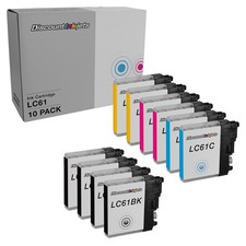 Compatible Ink Cartridge for Brother LC61 Series (4 B, 2 C, 2 M, 2 Y, 10-Pk) picture