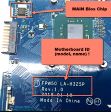 Bios chip for HP 15-dw series, HP 250 G8 Notebook For MB: FPW50 LA-H325P Rev 1.0 picture