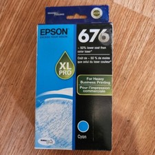 Epson 676XL Genuine Cyan High-Yield Ink Cartridge T676XL220 Exp 07/2016 picture