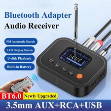 Bluetooth 6.0 Receiver 3.5mm AUX Jack RCA Wireless Stereo Music Adapter FM Radio picture