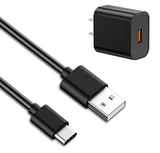 USB-C Charge Cable Cord Wire & Wall AC Adapter/Fast Charger for New Black  picture