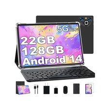 Dghrti 10 Inch Tablet, 22GB RAM+128GB ROM+1TB Expand, Android 14 Tablet with picture
