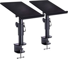 Compact Clamp-On Audio Monitor Stands - Adjustable Height, 65lb Capacity, 2 Pack picture