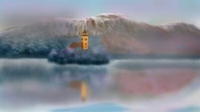 Landscape  painting Custom Gaming Mat Desk picture