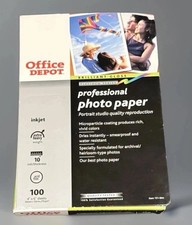 Office Depot Brilliant Gloss Prof. Photo Paper Inkjet 100 Sheets Open Box New picture
