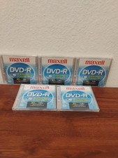 Maxell DVD-R Camcorder Discs 30 Min 1.4GB Lot of 5 New Open Box Blank Media picture