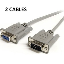 2x Startech 6ft Straight Through Serial Cable - M/f - 1 X Db-9 Male - 1 X Db-9 picture