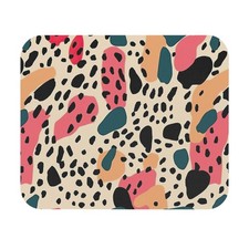 Colorful Leopard Print Mouse Pad | Abstract Animal Spot Desk Mat picture