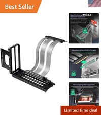 PCIE 5.0 Riser Cable with 3 Slots Vertical GPU Mount Bracket Kit, Gen 5 GPU G... picture