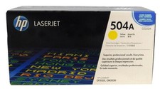 HP 504A/CE252A Yellow Toner Cartridge for Color LaserJet CP3525/CM3530 - Genuine picture