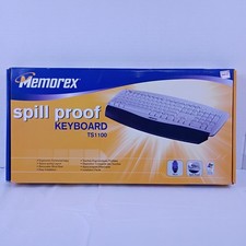 Memorex Spill Proof Keyboard TS1100 PS/2 Designed for Windows New in Box picture