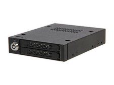 Icy Dock MB992SK-B Dual Bay 2.5in SATA Mobile Rack For 3.5inch Device Bay picture