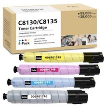 C8130/C8135 CMYK Compatible Toner 4 Pack Laser for Xerox 006R01746-49 picture