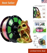 Silk Rose Gold Green PLA Plus Filament, Shiny Silk PLA+ 3D Filament, 1kg 3D P... picture