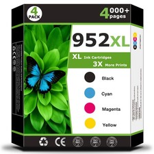 4-Pack 952XL Ink Cartridges for HP OfficeJet Pro 7740 8710 8715 8720 8730 picture