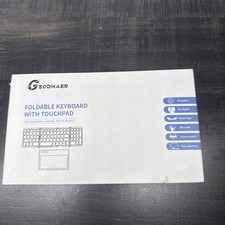 GEODMAER Foldable Bluetooth Keyboard With Touchpad For iOS, Android- Silver picture