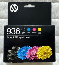 HP  936 Black Cyan Magenta Yellow Ink Cartridges 6C3Z5LN Exp 2028+ Sealed Box picture