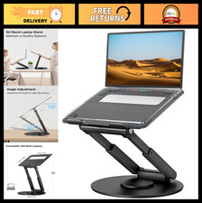 Telescopic Laptop Stand with 360° Swivel, Height Adjustable, Portable Riser for picture