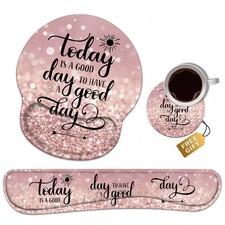 Keyboard Wrist Rest + Pad Wrist Set with Coasters, Today is a Good Day to Hav... picture