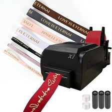 Satin Ribbon Printing Machine with Holder,200 Dpi Digital Ribbon Printer Thermal picture