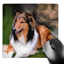 3dRose LLC 8 x 8 x 0.25 Inches Mouse Pad, Rough Collie (mp_4155_1) picture