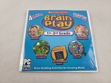 Brain Play 1st-3rd Grade 4 Disc PC CD-Rom Set Discs Only Brand New Sealed  picture